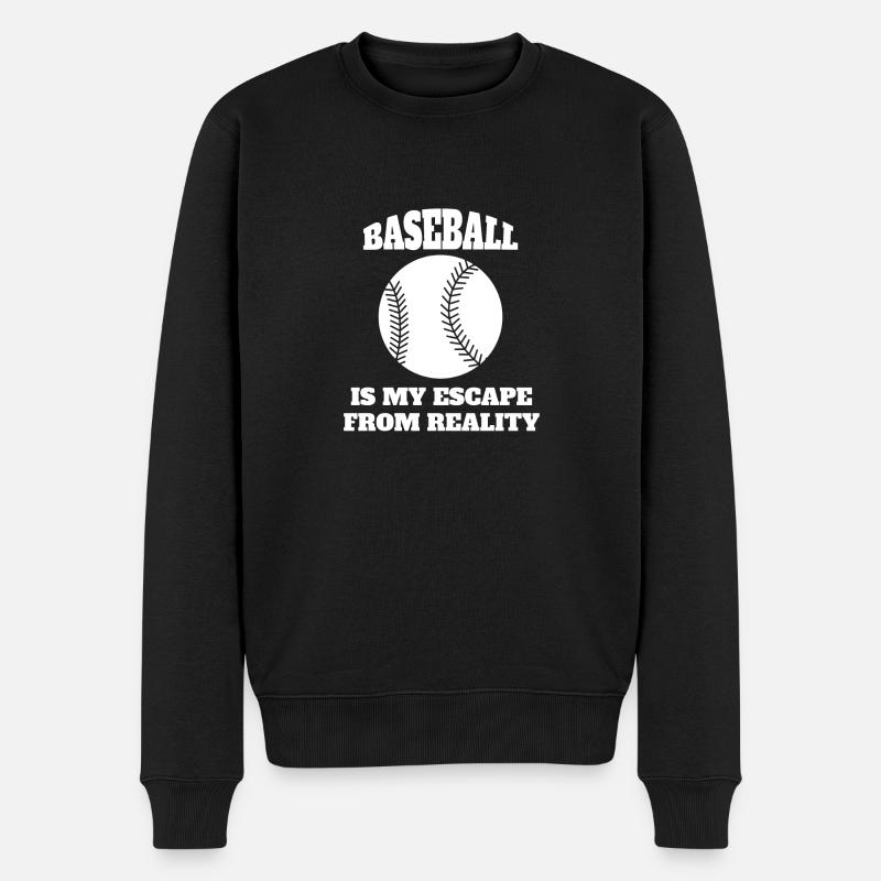 Baseball Baseballer Joueur de baseball Équipe de baseball - Pull Premium bio Homme - noir