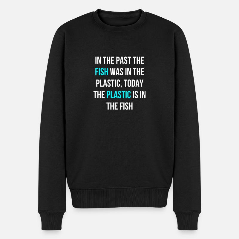 Fische Naturschutz Umweltschutz Englisch Sprache - Männer Premium Bio Pullover - Schwarz