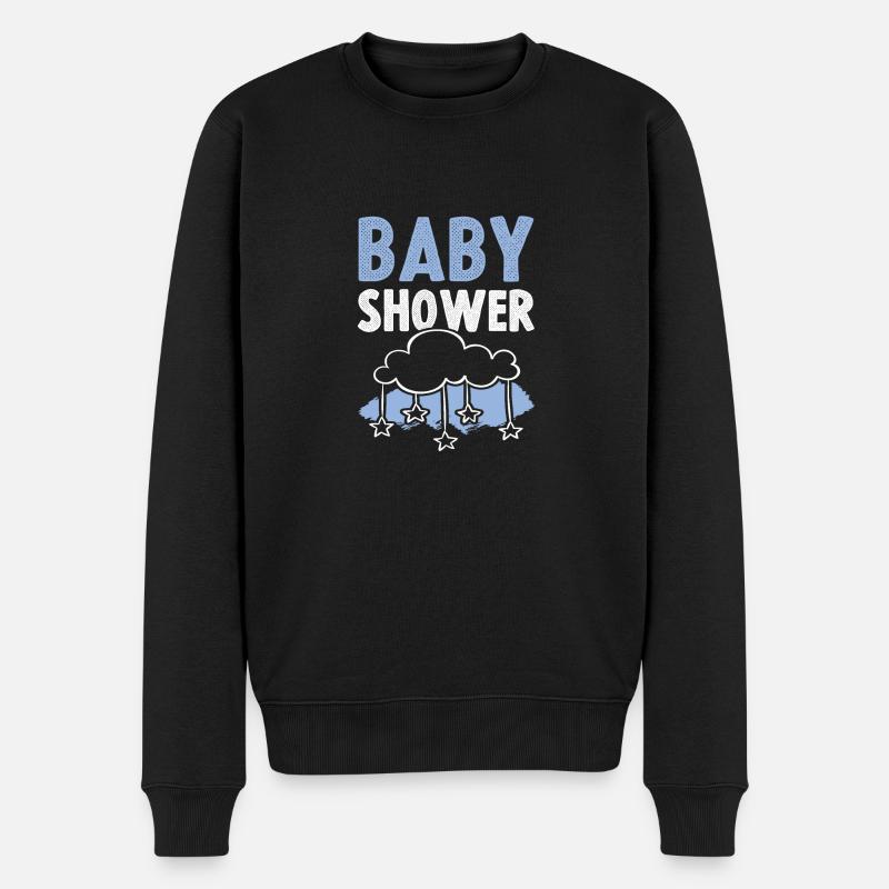 Baby Shower - Männer Premium Bio Pullover - Schwarz