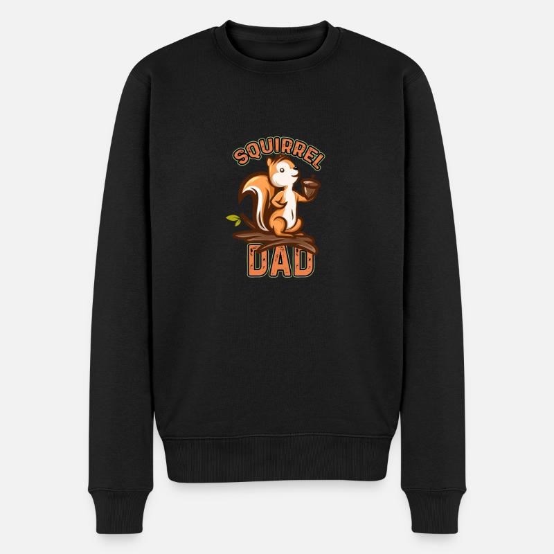 Eichhörnchen Papa Nagetier Gopher Chipmunk Lustiges Zitat - Männer Premium Bio Pullover - Schwarz