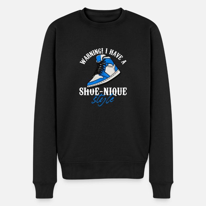 Avertissement! J’ai des baskets de style chaussure - Pull Premium bio Homme - noir