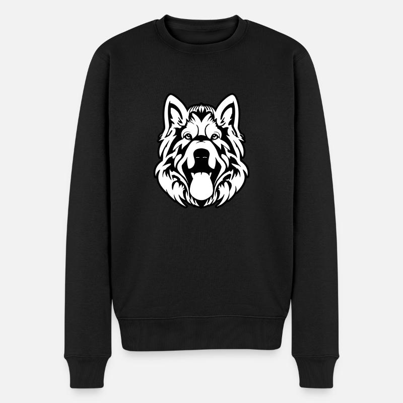 Kaukasischer Schäferhund - Männer Premium Bio Pullover - Schwarz
