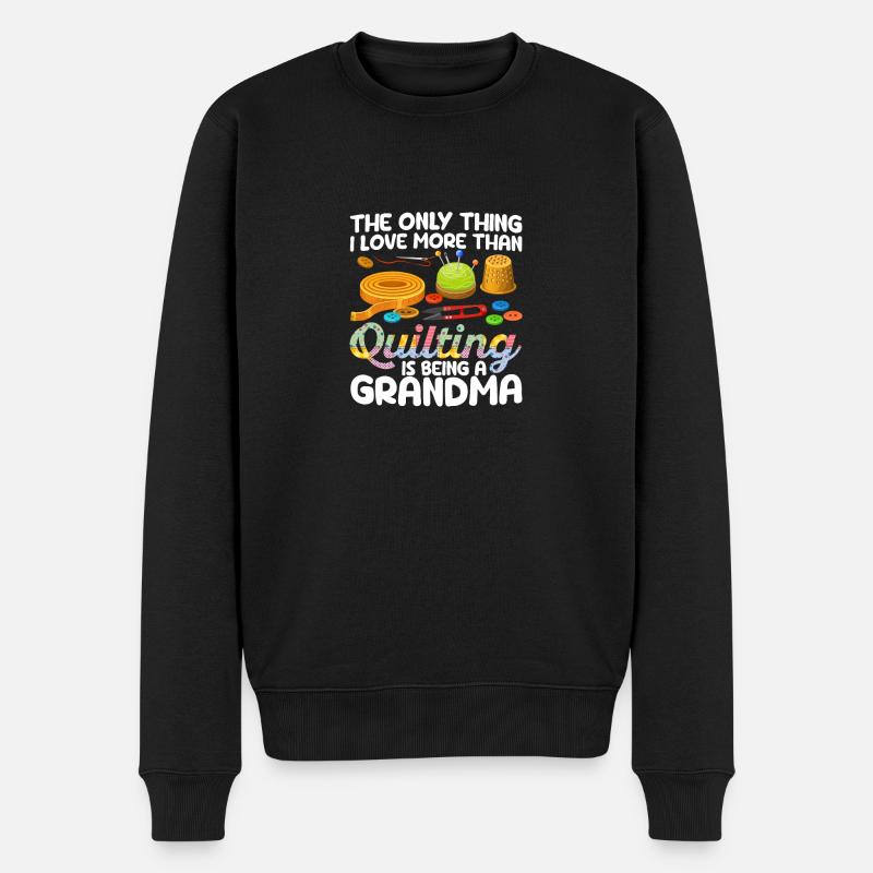 La seule chose que j’aime plus que la courtepointe - Pull Premium bio Homme - noir