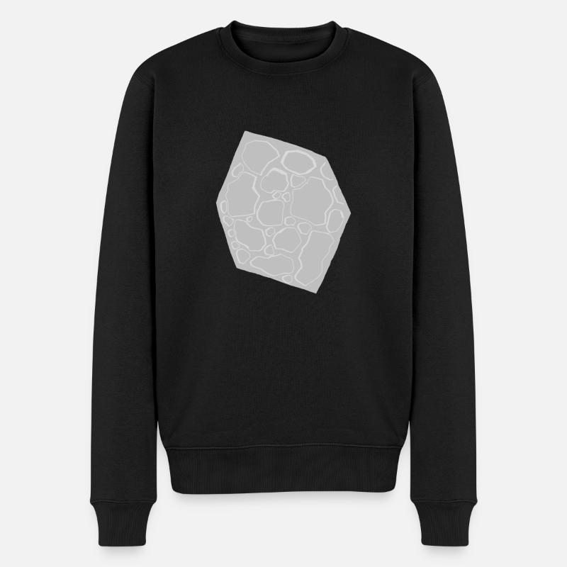 Kubischer Mond - Männer Premium Bio Pullover - Schwarz
