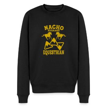 Plaisir équestre Équitation Équitation Équitation - Pull Premium bio Homme - noir - Devant - Nico (187cm)