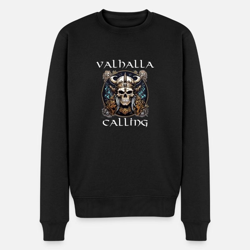 Valhalla Calling 2 - Männer Premium Bio Pullover - Schwarz