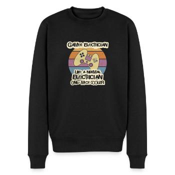 T-shirt électricien gamer, ingénieur électricien Gif - Pull Premium bio Homme - noir - Devant - Nico (187cm)