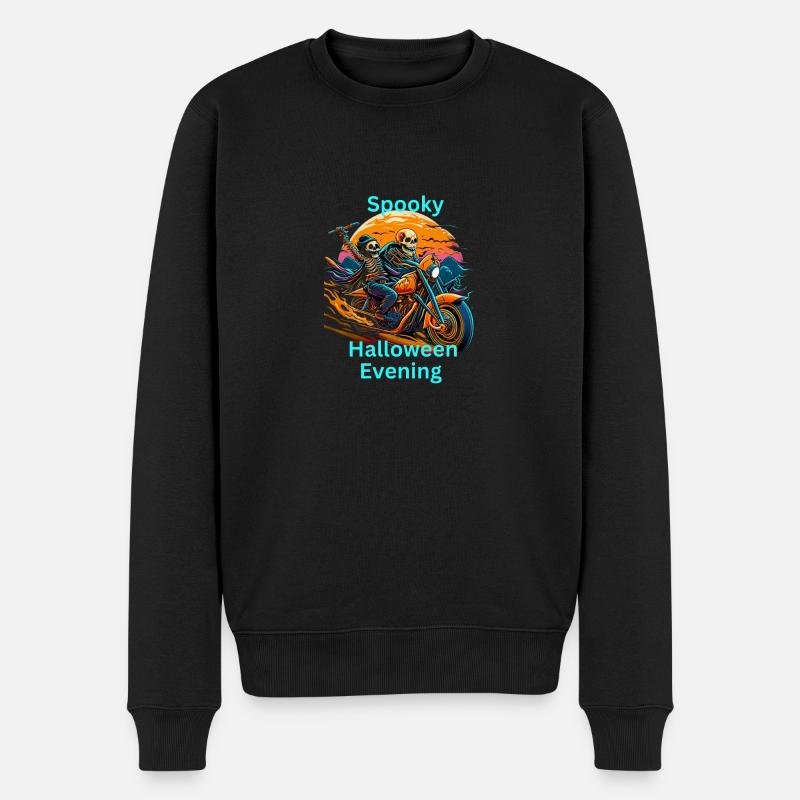 Gespenstischer Halloween Abend - Männer Premium Bio Pullover - Schwarz