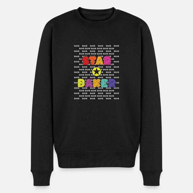 Star-Bäcker - Männer Premium Bio Pullover - Schwarz