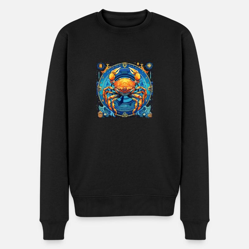 Nimm deine Krebs-Identität an: Krebs-Sternzeichen - Männer Premium Bio Pullover - Schwarz