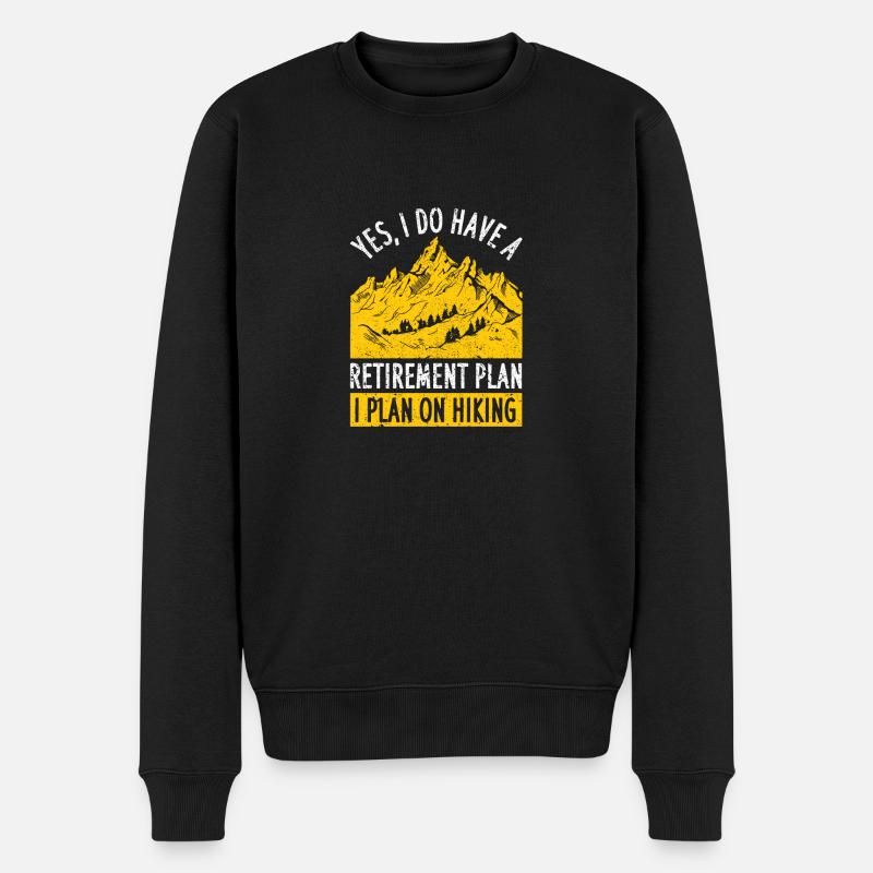 Ja, ich habe einen Ruhestandsplan und plane - Männer Premium Bio Pullover - Schwarz