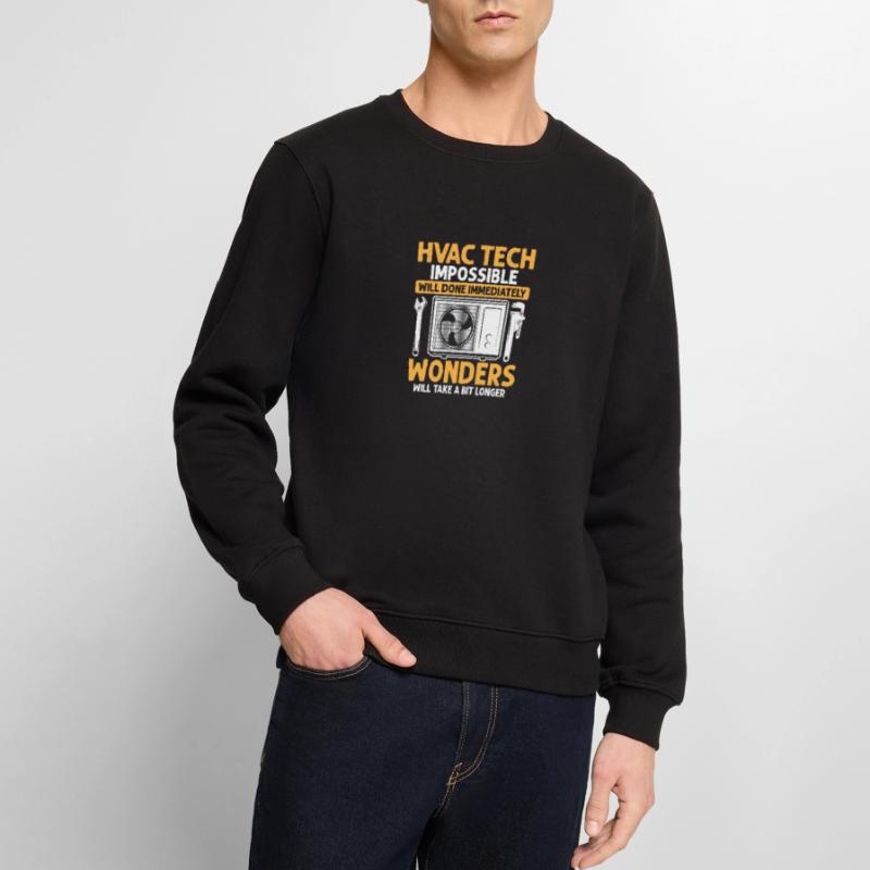 HVAC Tech Impossible Will Done Installer Technicia Männer Premium Bio Pullover