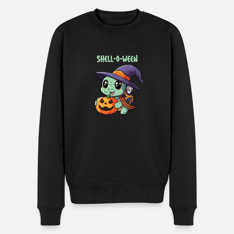 Tortue d’Halloween, Shell-O-Ween - Pull Premium bio Homme - noir