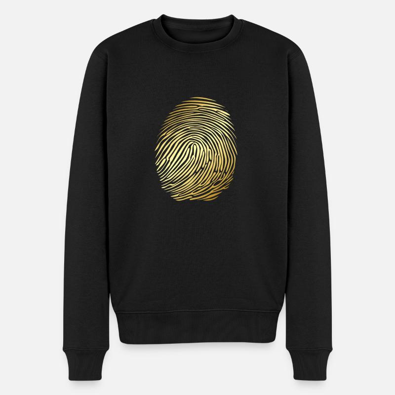 FINGERABDRÜCKE - Männer Premium Bio Pullover - Schwarz