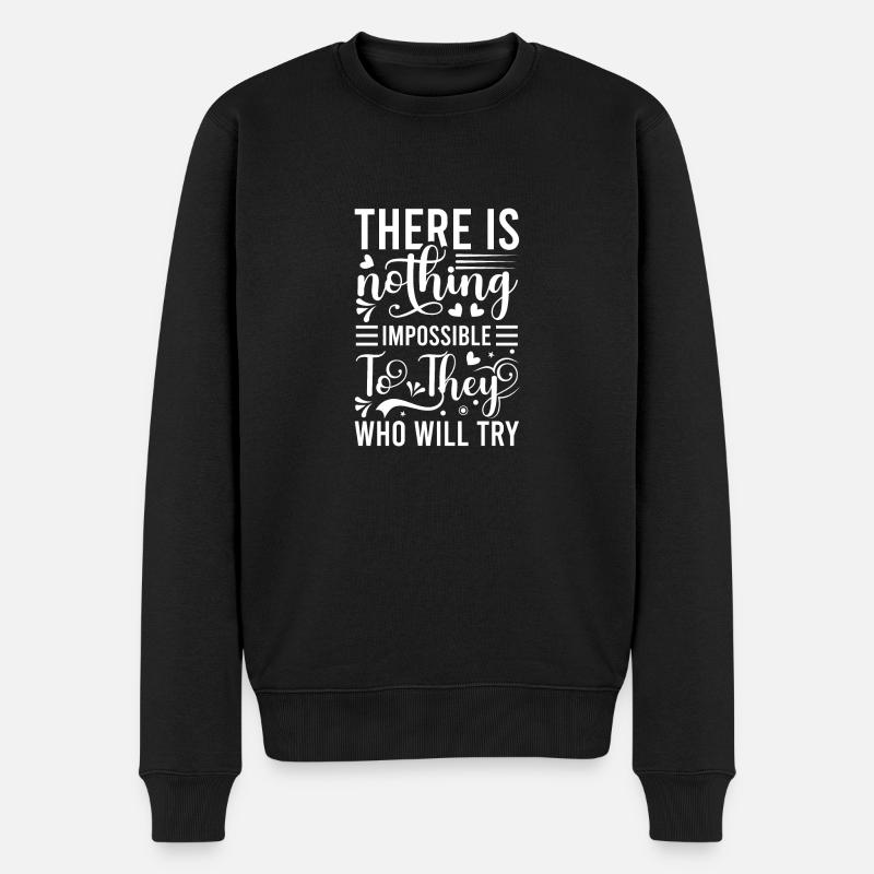 Spruch des Jahres - Männer Premium Bio Pullover - Schwarz