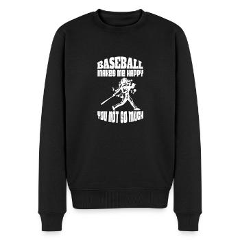 joueur de baseball, joueur de baseball, joueur de baseball de l’équipe de baseball, joueur de baseball - Pull Premium bio Homme - noir - Devant - Nico (187cm)