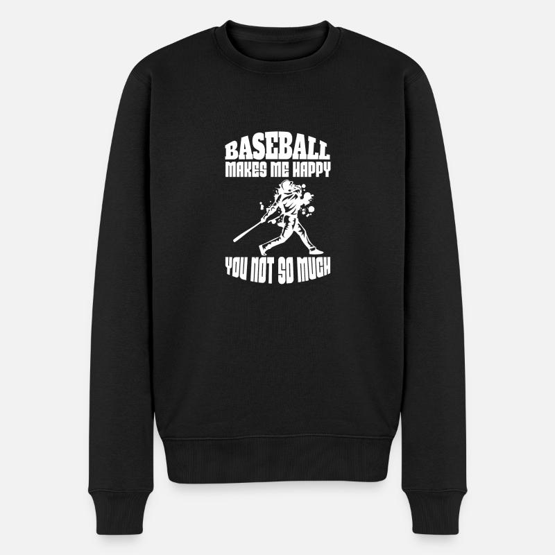 Baseballer Baseball Baseballteam Baseballspieler - Männer Premium Bio Pullover - Schwarz