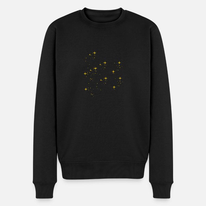 Sterne Stern - Männer Premium Bio Pullover - Schwarz