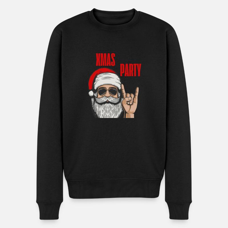 Coole Weihnachtsfeier | XMAS - Männer Premium Bio Pullover - Schwarz