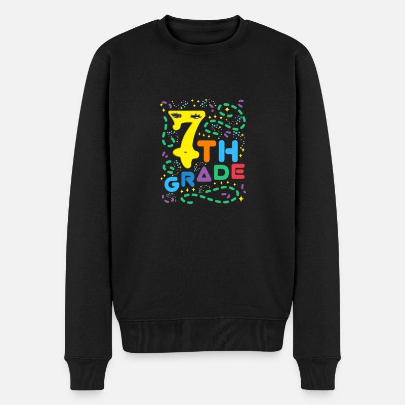 Seventh grade - Männer Premium Bio Pullover - Schwarz