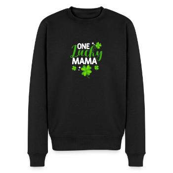 Une maman heureuse Trèfles de la Saint-Patrick - Pull Premium bio Homme - noir - Devant - Nico (187cm)