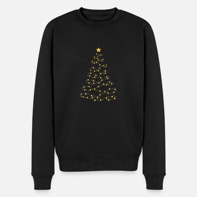 Weihnachtsbaum - Männer Premium Bio Pullover - Schwarz