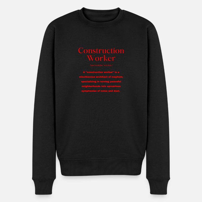 Dicton d’ouvrier de la construction - Pull Premium bio Homme - noir
