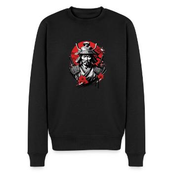 Samurai Warrior - Japan - Demon - Men's Premium Organic Jumper - black - Front - Nico (187cm)