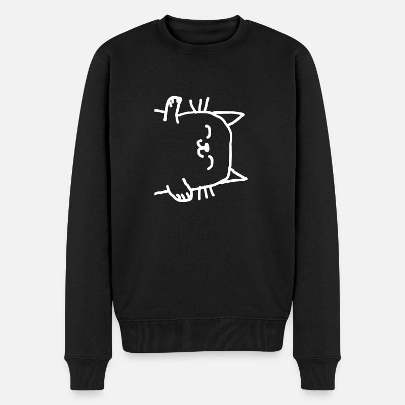 Chat Animal - Pull Premium bio Homme - noir