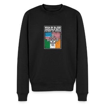 Irlandais par le sang Américain de naissance - Pull Premium bio Homme - noir - Devant - Nico (187cm)