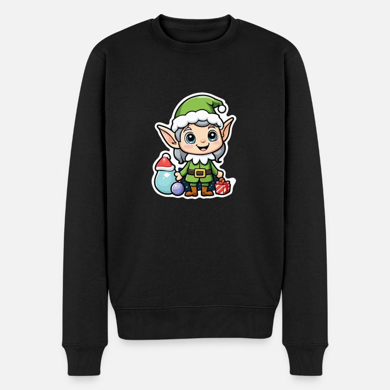 elfe noel cadeau lutin - Pull Premium bio Homme - noir
