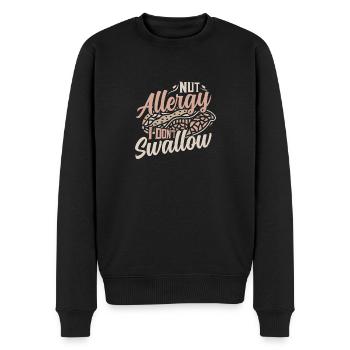 Nut Allergy I Don't Swallow Awareness Nut Allergic - Männer Premium Bio Pullover - Schwarz - Vorne - Nico (187cm)