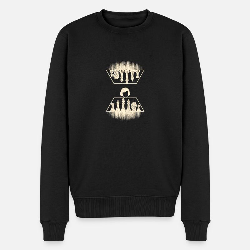 Queen’s Gambit Pièces de joueur d’échecs Pièces Échiquier - Pull Premium bio Homme - noir