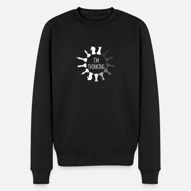 Ich denke, dass das Brettspiel „Lustige Schach - Männer Premium Bio Pullover - Schwarz