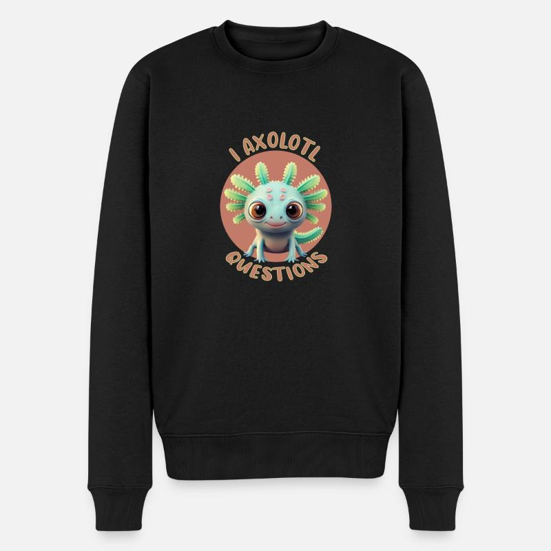 J’Axolotl Questions - Pull Premium bio Homme - noir