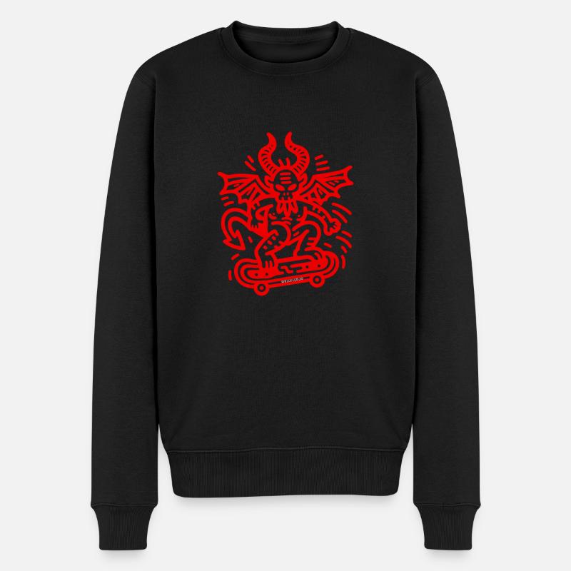 Rouge Diable - Pull Premium bio Homme - noir
