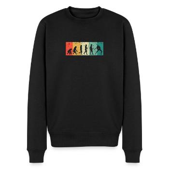 Tanzen Retro Tanzen Evolution des Menschen Tänzer - Männer Premium Bio Pullover - Schwarz - Vorne - Nico (187cm)