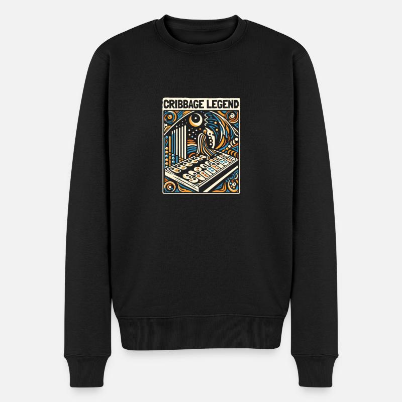 Cribbage Legend – humorvolles Geschenk - Männer Premium Bio Pullover - Schwarz