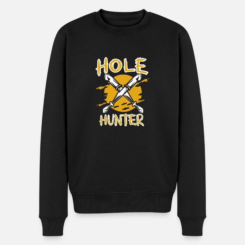 PEOPLE LOCHBAGGER - Männer Premium Bio Pullover - Schwarz