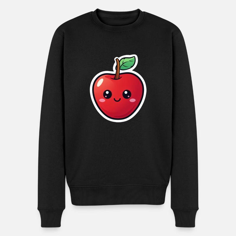 Kawai Kirsche - Männer Premium Bio Pullover - Schwarz