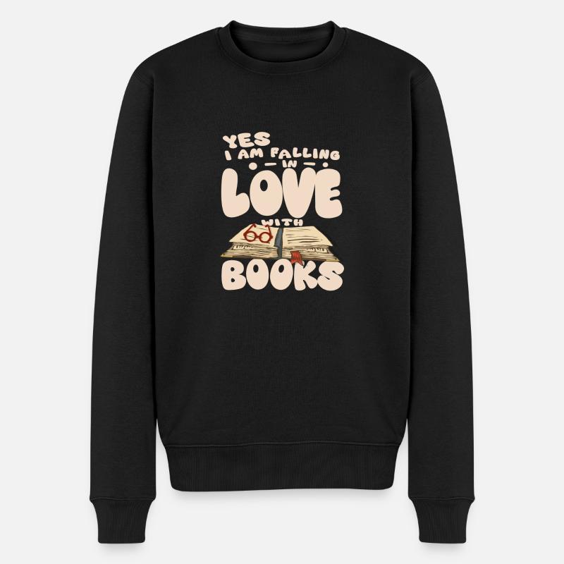 J’aime les livres - Livre - Pull Premium bio Homme - noir