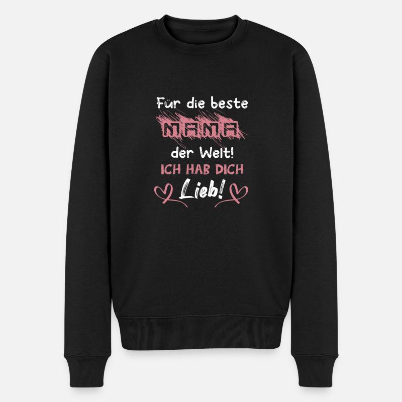 Beste Mama - Männer Premium Bio Pullover - Schwarz