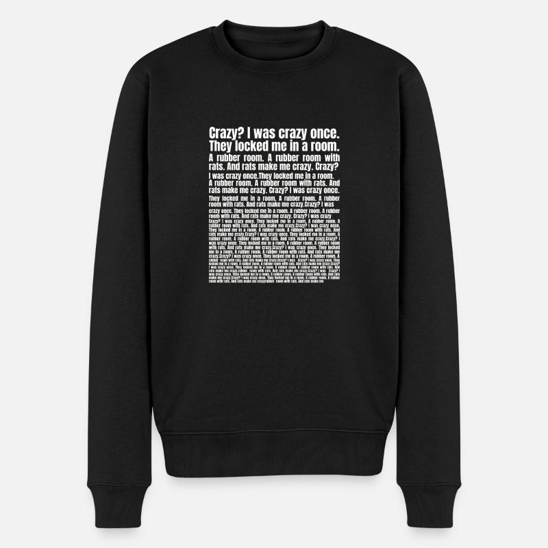 fou j’étais fou une fois meme - Pull Premium bio Homme - noir