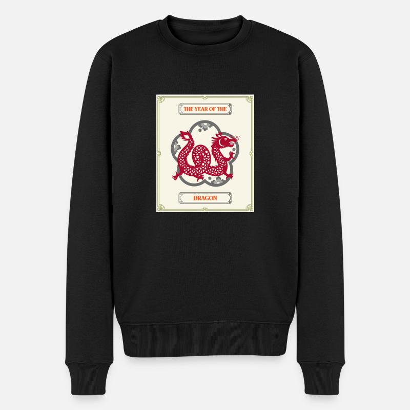 The Year Of The Dragon 2024 - Männer Premium Bio Pullover - Schwarz