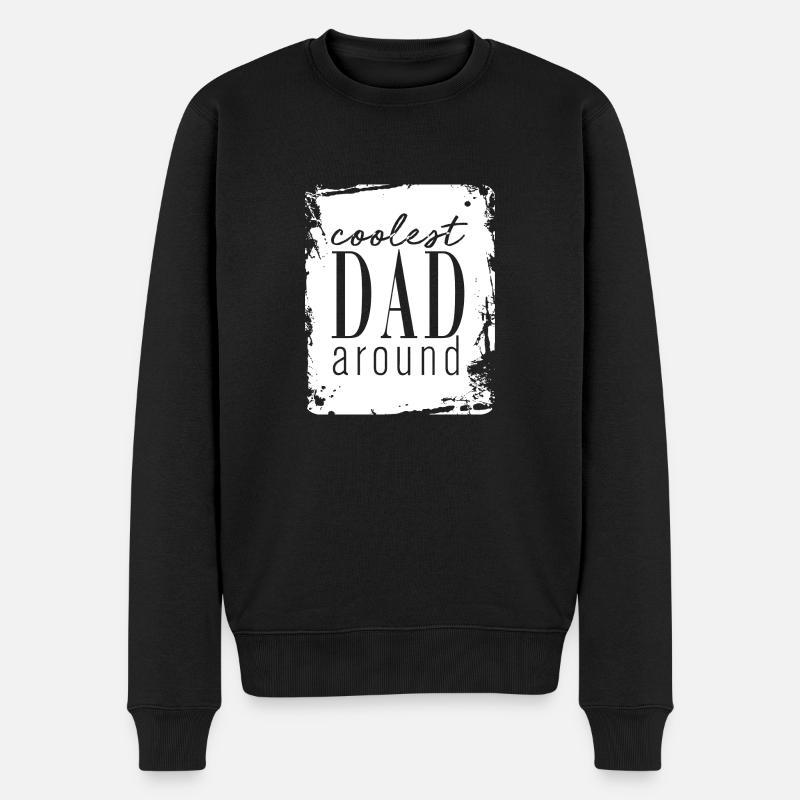 Bester Papa - Männer Premium Bio Pullover - Schwarz