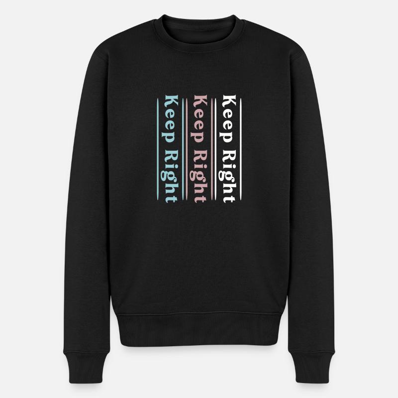 Rechts bleiben - Männer Premium Bio Pullover - Schwarz