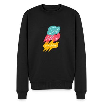 Soul Full Of Sunshine - Men's Premium Organic Jumper - black - Front - Nico (187cm)