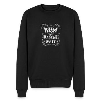 Le rhum m’a fait le faire Design Tee - boisson alcoolisée drôle - Pull Premium bio Homme - noir - Devant - Nico (187cm)