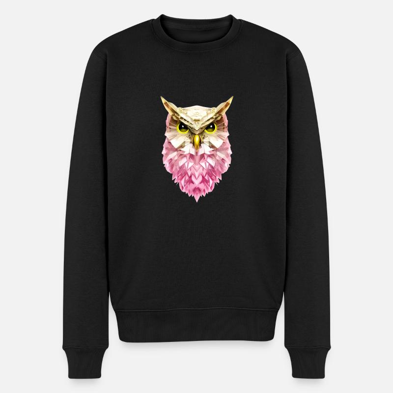 Nachteule - Männer Premium Bio Pullover - Schwarz