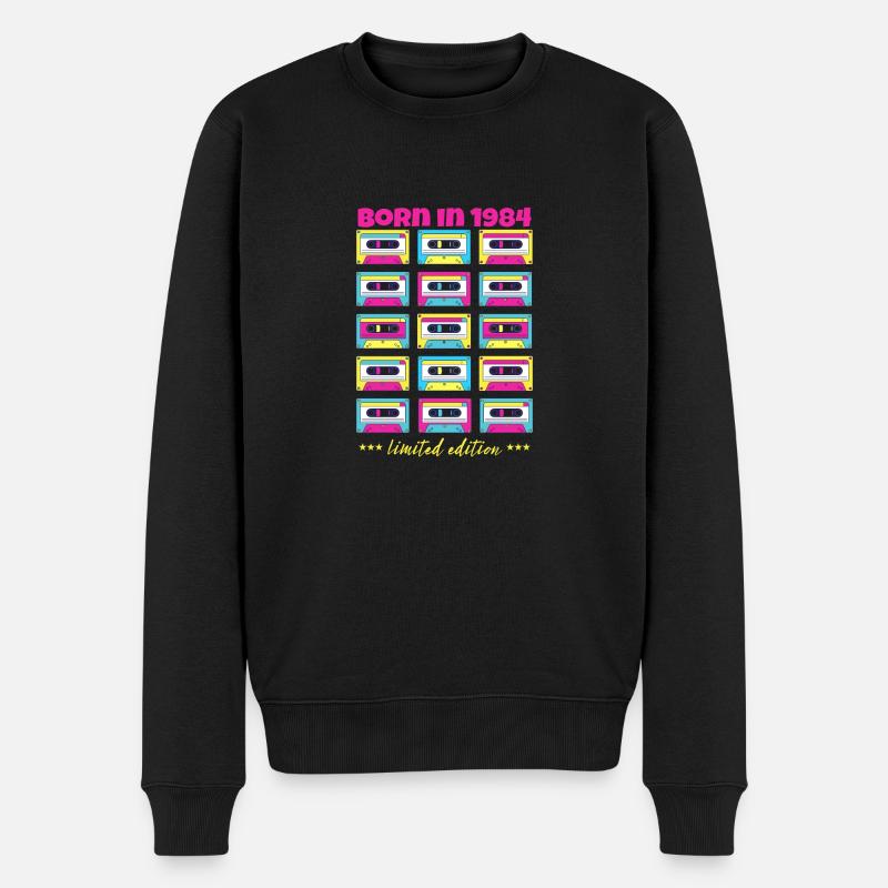 Jahrgang 1984 Klassische Kassette Originalgeschenk - Männer Premium Bio Pullover - Schwarz